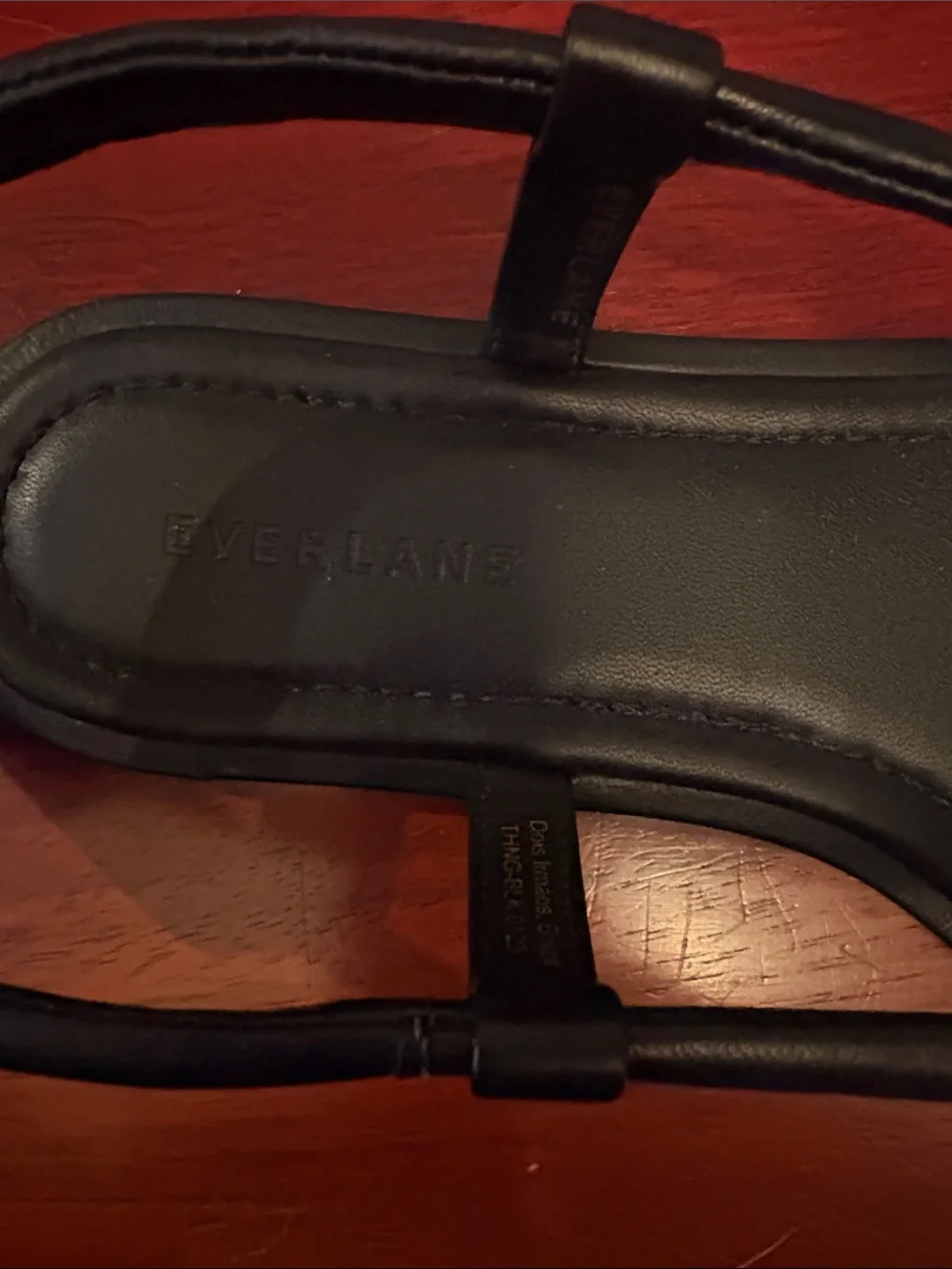 Everlane Black Minimal Leather Sandals - Picture 4 of 4